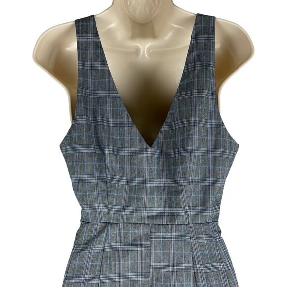 Show me Your Mumu Gray Arlette Plaid Mini Dress Button Front Size M - Picture 9 of 12